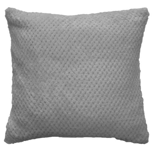 Housse de Coussin + Zippé avec encart Coral Jacquard Didou Gris 40 x 40 cm