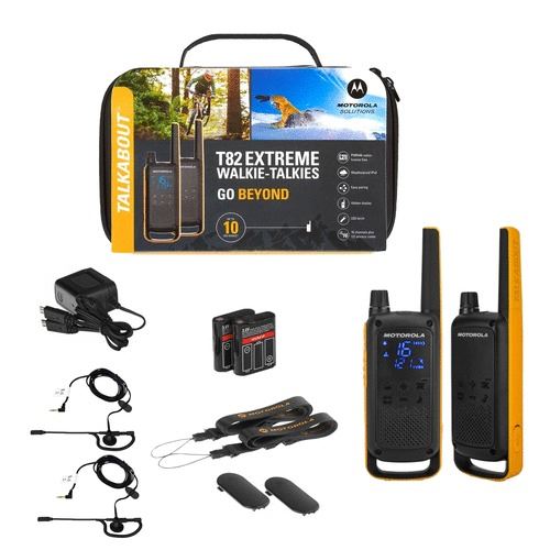 Motorola Talkabout T82 Extreme - Twin Pack - portable - radio 2 bandes - PMR - 446 MHz - 16 canaux - noir, jaune (pack de 2) - Mtor