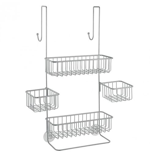 Organisateur de douche - InterDesign - Rangement sur porte de douche avec crochets