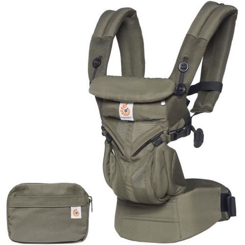 Ergobaby Sac à dos ergonomique Omni 360 Cool Air Mesh 4 positions de portage (Vert kaki)