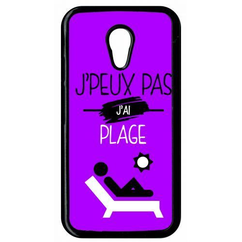 Coque j peux pas j ai plage 8 compatible motorola moto g2 transparent