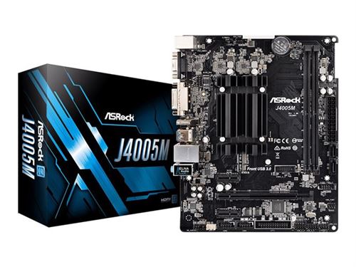 Mo Asrock j4005 m Processeur Intel j4005 M-ATX DVI/HDMI DDR4 Retail