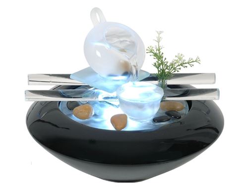 Fontaine d'intérieur noir Zen'Light Tea Time