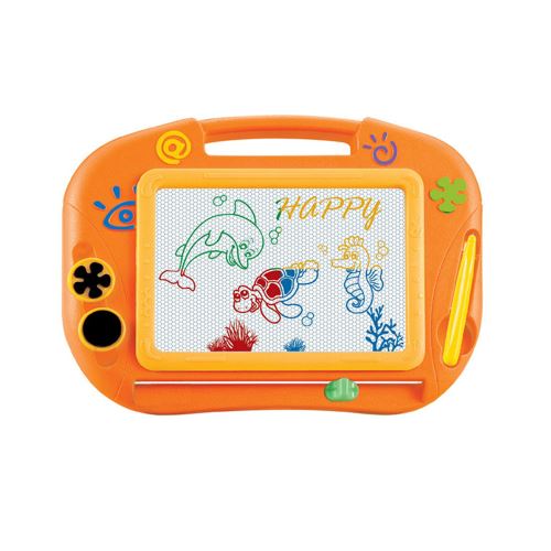 NEWYES – Tableau Blanc Effaçable Pour Enfants – 10 Marqueurs, Autocollants, Sac Rangement – Dès 3 Ans