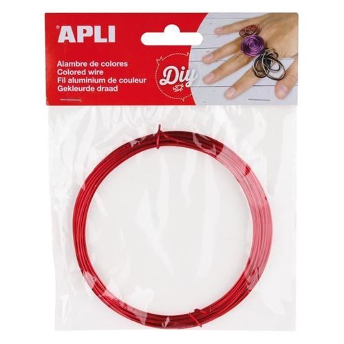 APLI Fil métallique rouge