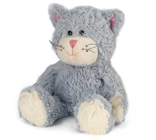 Bouillotte peluche naturelle chat bleu ciel cosy plush