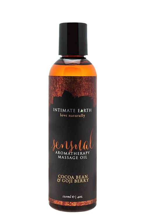 Intimate Earth Sensual Massage Oil, 4 fl.oz (120 mL), Cocoa Bean and Gogi Berry by Intimate Earth