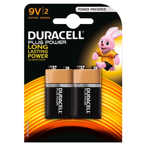 Duracell Plus Power MN1604 - Batterie 2 x 9V - Alcaline