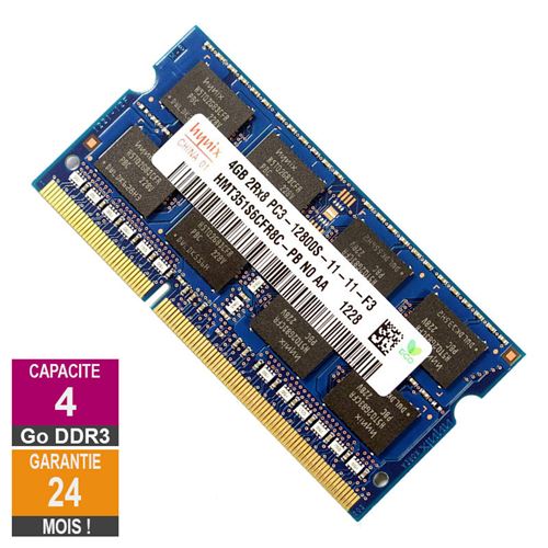 Barrette Mémoire 4Go Ram Ddr3 Hynix Hmt351S6Cfr8C-Pb So-Dimm Pc3-12800 1600Mhz 2Rx8
