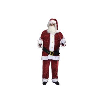 Costume De Pere Noel Americain Luxe Velours Polyester Rouge Xl Deguisement Adulte Achat Prix Fnac
