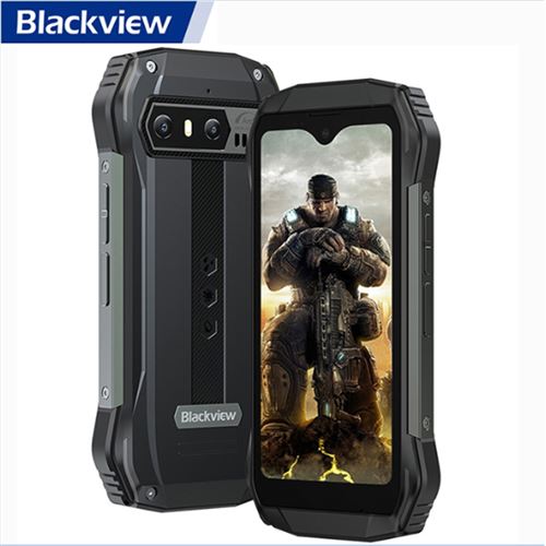 Blackview N6000 Téléphone Portable Incassable G99 4,3 QHD+ Android 13 16Go+256Go 48MP+16MP 3880mAh NFC,Dual SIM,Face ID - Noir