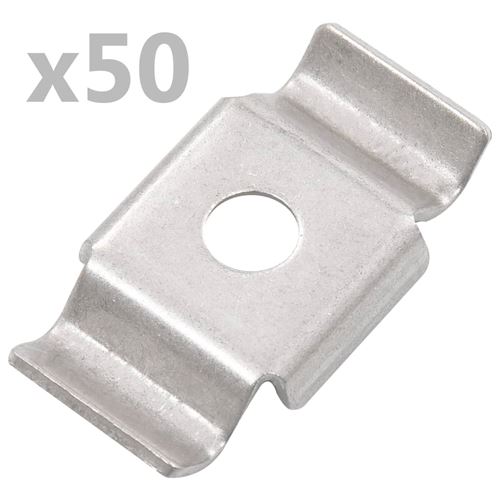 Chunhe Clips de clôture en papillon 50 pcs Acier inoxydable AB144508