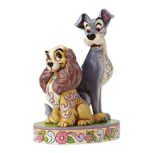 Enesco Statuette - La Belle Et Le Clochard - Disney Traditions 60Eme Anniversaire