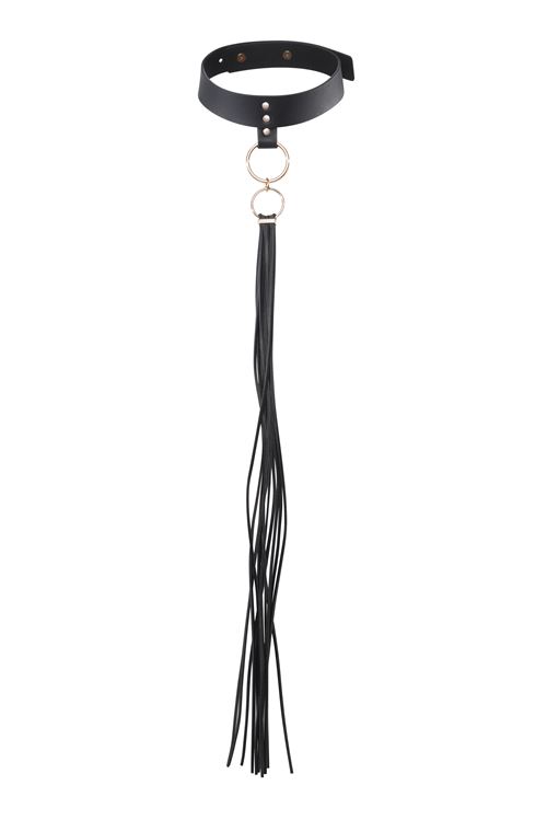 BIJOUX INDISCRETS Maze - Collier de Bondage & Fouet, Noir