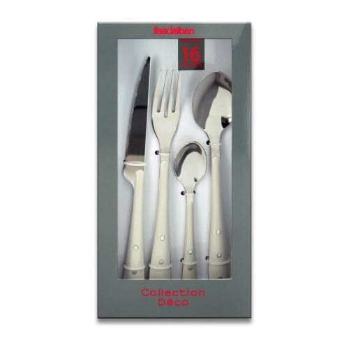 LISA D'ALBAN - 31220001 - Ménagere - 16 Pieces PANAME - Gris beige