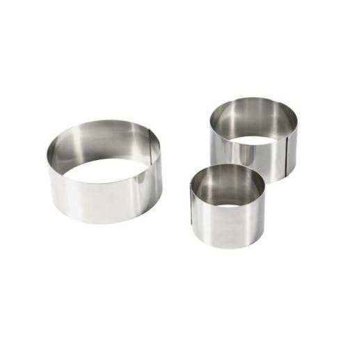 EQUINOX Lot de 3 emportes pieces 6-8-10 cm gris