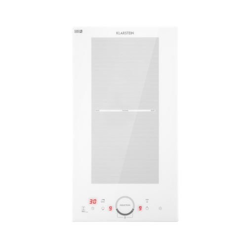 Table De Cuisson - Klarstein Delicatessa Slim Domino - Plaque Vitrocéramique - 3500W - Minuterie - Blanc