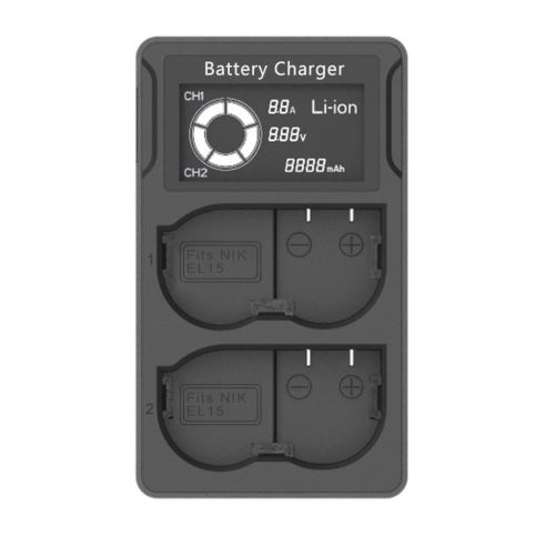 EN-EL15 Batterie LED Chargeur pour Nikon D500 D600 D610 D750 D800 D810 D850 D7000