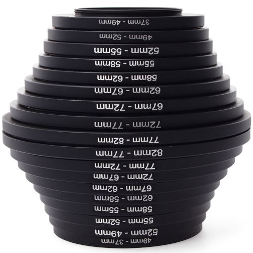step up + step down Stepping Ring Adaptateur de filtre 18pcs XCSOURCE
