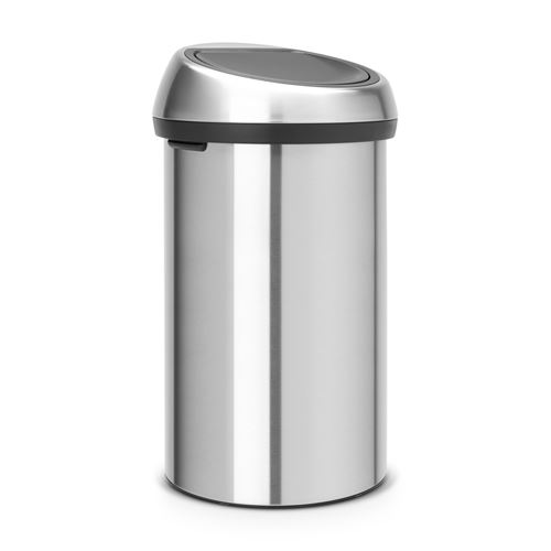 Touch Bin 60 l acier brossé Code H - Brabantia - Argent - Acier
