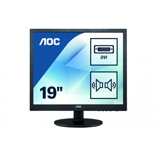 AOC Pro-line I960SRDA - LED-monitor - 19 (19 zichtbaar) - 1280 x 1024 - IPS - 250 cd/m² - 1000:1 - 14 ms - DVI, VGA - luidsprekers - zwart