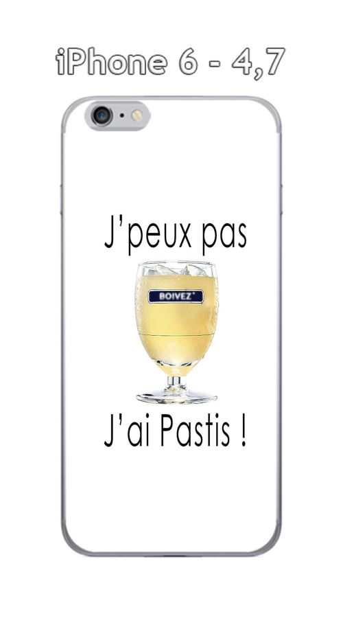 Coque TPU gel souple Apple iphone 6-4.7 pouce design J'peux pas j'ai pastis