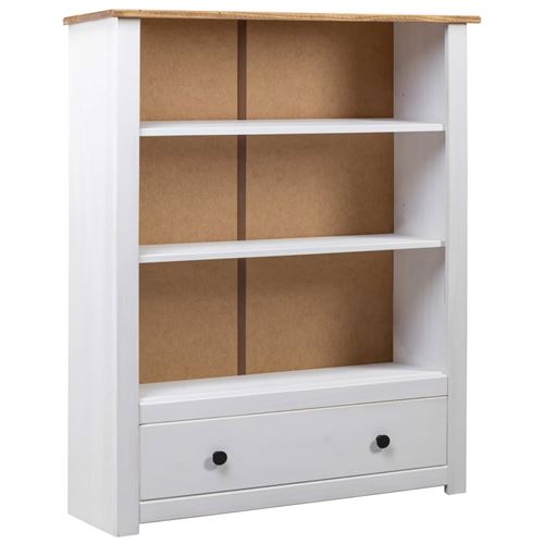 vidaXL Boekenkast Panama Range 80x35x100 cm massief grenenhout wit
