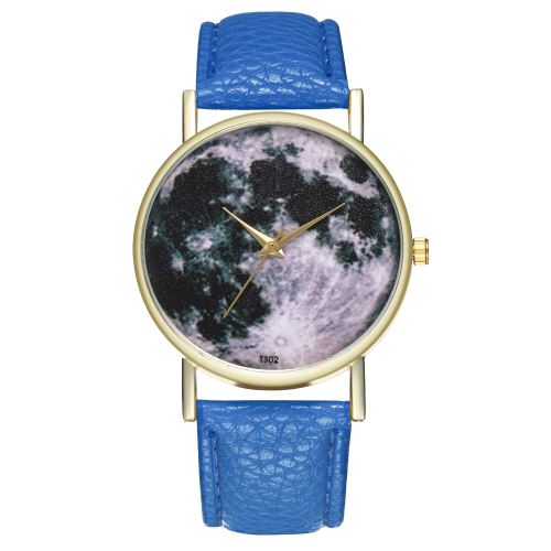 Montre noir et blanc pour femme montre homme cadeau d'anniversaire montre à quartz créative T302-ABleu foncé
