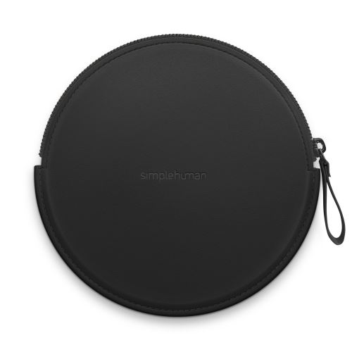 simplehuman Etui Zippé pour Miroir à Capteur Compact Cuir Vegan Noir