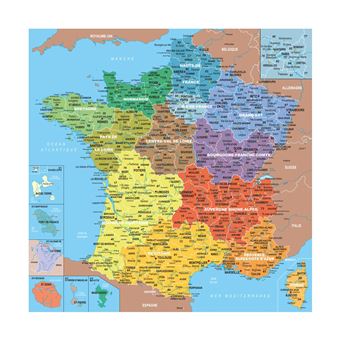 Puzzle en bois 24 pièces Carte des régions de France. Vente jouet
