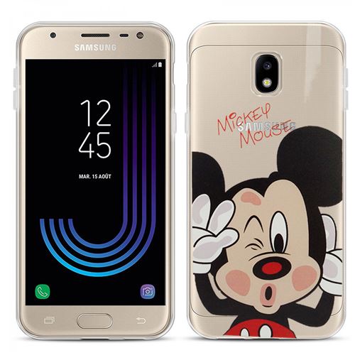 Coque silicone TPU Transparente Ultra-Fine Dessin animé jolie pour Samsung Galaxy J3 (2017)/ J3 Pro (2017) - Mickey Mouse