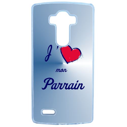 Coque J'aime Mon Parrain Bleu Compatible Lg G3 Transparent