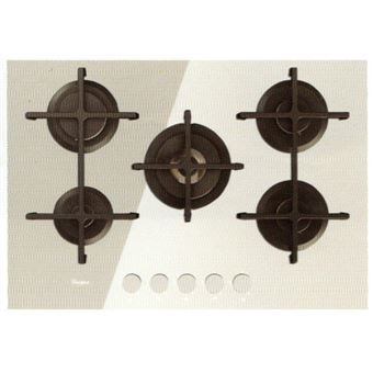 Whirlpool Goa 7523/WH Plaque – Plaque (intégré, gaz, verre, rotatif, partie supérieure avant, 73 cm) couleur blanc - 1