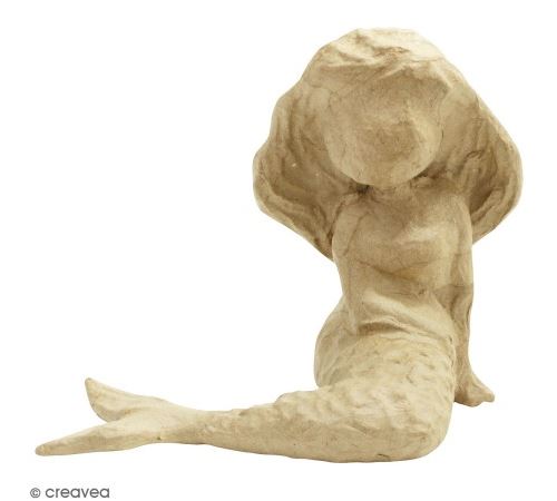 Sirène en papier mâché - 15,5 cm