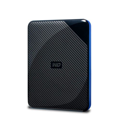 WD Gaming Drive WDBM1M0040BBK - Vaste schijf - 4 TB - extern (draagbaar) - USB 3.0 - zwarte bovenkant met blauwe onderkant