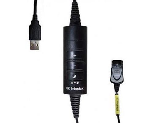 Câble pour micro-casque téléphonique imtradex ak-4 usb plx-qd