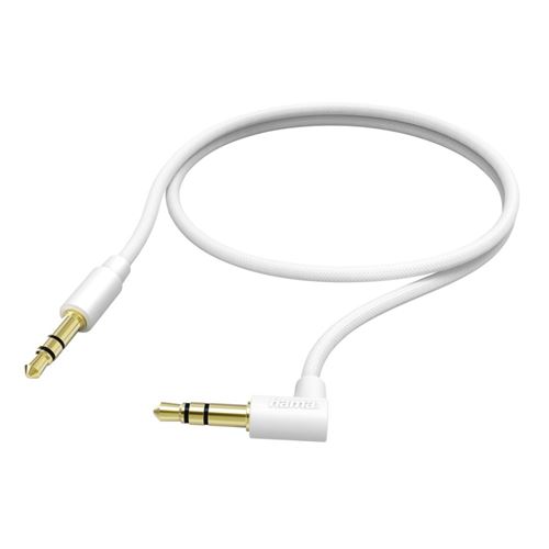 Câble de raccordement Hama jack 3,5 mm 0,5 M blanc