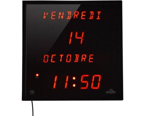 Horloge murale Orium 11817 noir 28 cm x 28 cm x 4.2 cm