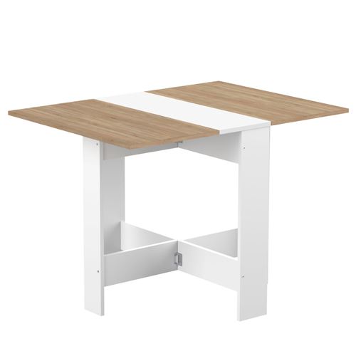 Table pliante PAPILLON : Temahome Blanc et chêne naturel