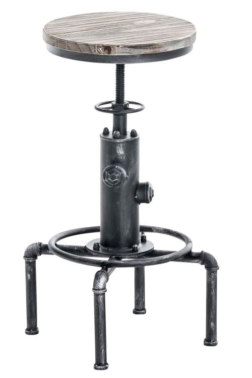 Tabouret de bar Lumos , Argent antique