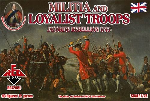 Militia+loyalist Troops 1745,jacobite R. - 1:72e - Red Box
