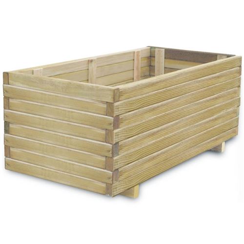 Vidaxl Marron Lit Surélevé Rectangulaire 100X50x40 Cm Bois - Image 1