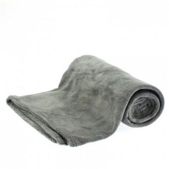 PLAID MICROFIBRE 125X150CM Gris clair - 1