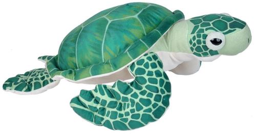 Peluche enfant tortue de mer verte 26 cm - doudou animaux aquatiques - nouveaute wild