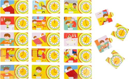 Puzzle éducatif en bois - L'heure - 10678