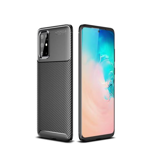 Coque brossée noire pour Samsung Galaxy S20 PLUS (S20+) NEW Carbon Fiber Antichoc