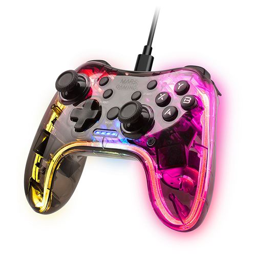 Manette de jeu filaire Mars Gaming MGP-C RGB (Transparent) #3POURCENT