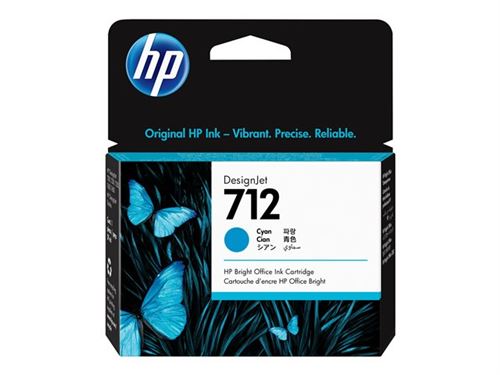 HP 712 - 29 ml - cyan - original - DesignJet - cartouche d'encre - pour DesignJet Studio, T210, T230, T250, T630, T650