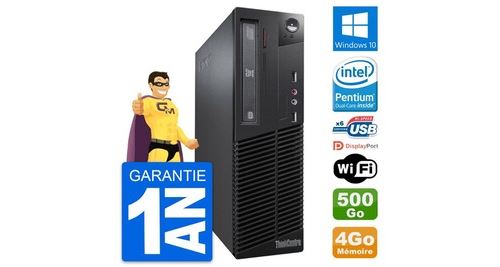 Pc lenovo thinkcentre m73 sff intel g3220 ram 4go disque 500go windows 10 wifi