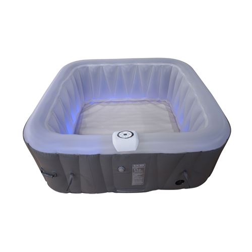 Spa gonflable 4 places carré - Sunspa - Bandeau LED inclus - Dimensions : 155 x 155 cm